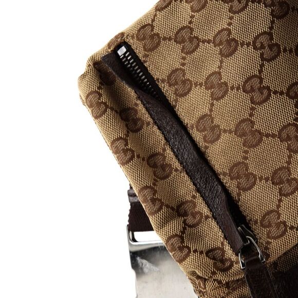 Gucci Vintage Double Belt Bag GG Canvas Brown - Picture 6 of 9